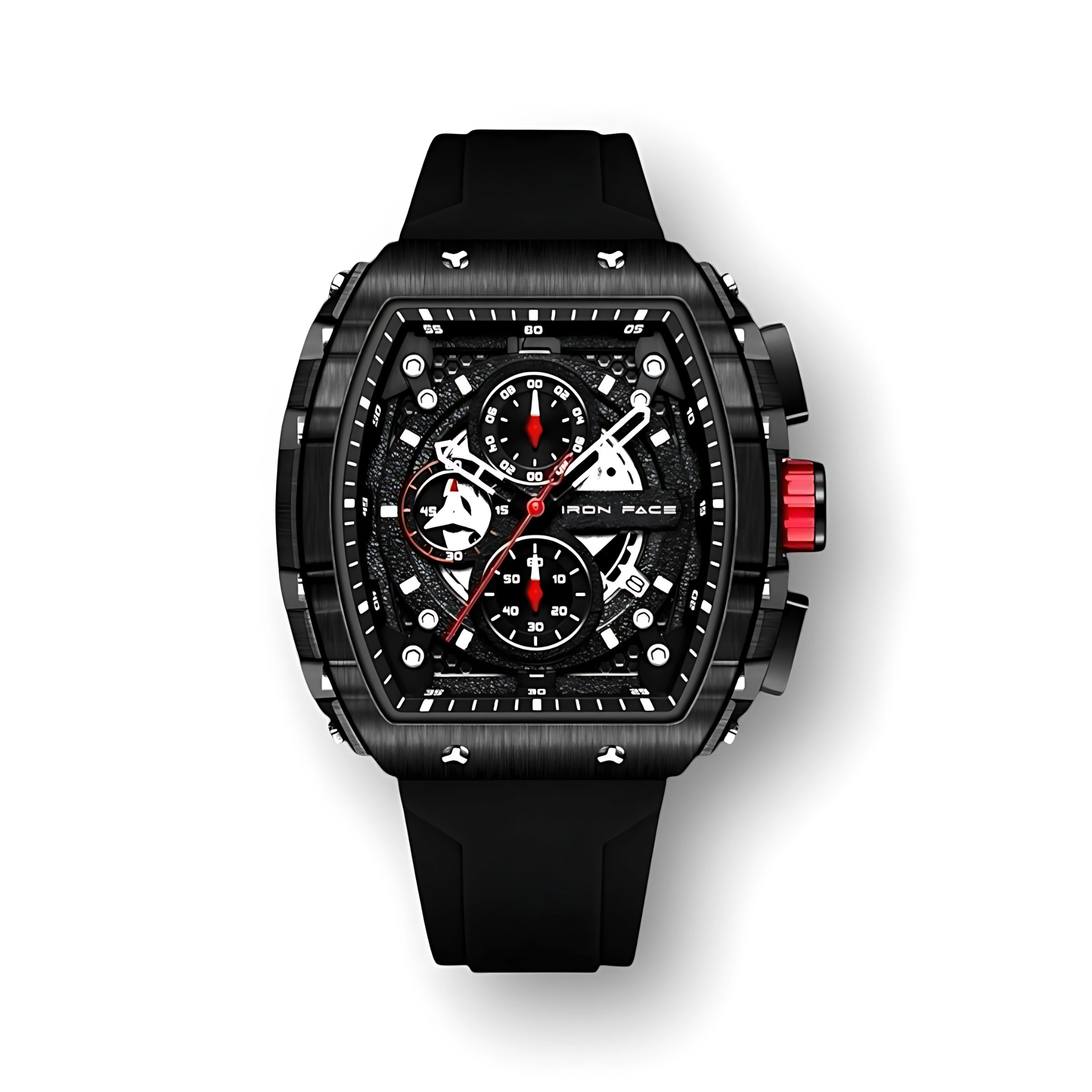 Iron Face Watch All Black + Black Case The Masculino